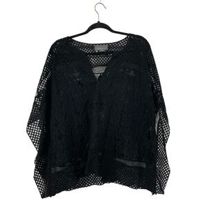 Anthropologie Black Swimsuit Cover